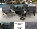 Wyndermere Gas All Inclusive Club Chat Set Featuring Built-In Fire Pit