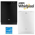 Whirlpool 24" Built-in Dishwasher-Choose from Black or White