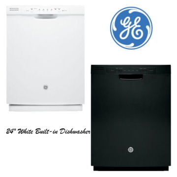 GE 24" Built-In Dishwasher-Available In White Or Black