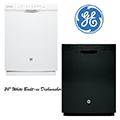 GE 24" Built-In Dishwasher-Available In White Or Black