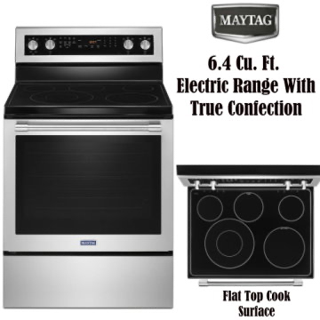 Maytag 30" Stainless Steel Freestanding Electric Convection Range