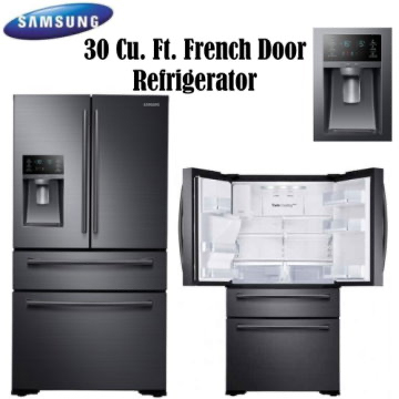 Samsung Fingerprint Resistant Black Stainless Steel 4-Door French Door Refrigerator