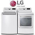 LG 5.0 Cu.Ft. High-Efficiency Smart Top Load Washer w/TurboWash3D & 7.3 Cu.Ft. Smart Electric Dryer