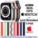 Apple 40mm Watch SE With GPS & Braided Solo Loop Bundled With AppleCare+ Protection Plan