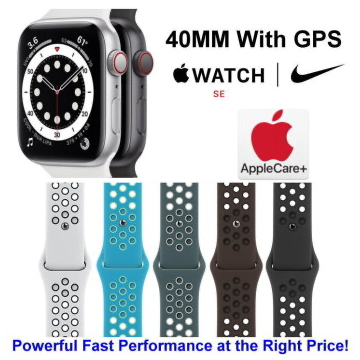 Apple 40mm Watch Nike SE With GPS & Nike Sport Band Bundled With AppleCare+ Protection Plan