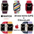 Apple 41mm Series 7 Aluminum Braided Solo Loop Watch With GPS + Cellular Bundled With AppleCare+ Pro