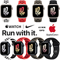 Apple 41mm Series 8 Aluminum Nike Sport Band Watch with GPS Bundled with AppleCare+ Protection