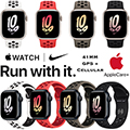 Apple 41mm Series 8 Aluminum Nike Sport Band Watch with GPS + Cellular Bundled with AppleCare+ Plan