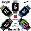 Apple 40mm SE Aluminum Nike Sport Loop Watch with GPS + Cellular Bundled with AppleCare+ Plan