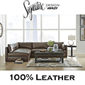100% Leather Kiessel 2-Piece Sectional Livingroom Set In Chocolate