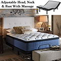 Ultimate Power Bed; Independent Head,Neck & Foot Motion W/Massage,USB Ports & Mt Dana Queen Mattress