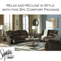 Relax & Recline in Style w/ 3PC Comfort Package, Featuring Extra Wide Seating for Ultimate Lounging