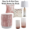 Stay In & Get Cozy Pretty In Pink With This Charming 12-Piece Contemporary Accessory Bundle Package