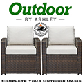 Complete Your Outdoor Oasis with This Set of Two Lounge Chairs with Cushions
