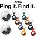 Ping It, Find It with 2-AirTags & 1-AirTag Leather Ring in Your Choice of Color