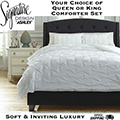 Rimy Reversible Adult Collection 3-Piece Queen or King Comforter Bedding Set