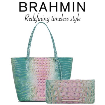Brahmin Melbourne Brooke Slim Tote & Ady Wallet - Available in Cotton Candy Ombre