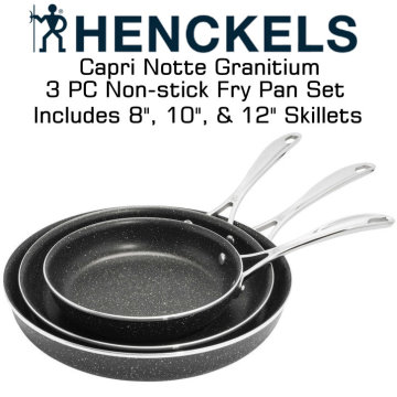 Henckels Capri Notte Granitium 3-piece Fry Pan Set - Made in Italy