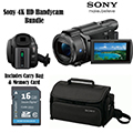 Sony 4K HD Handycam Bundle- Includes Carrying Case & 16GB Memory Card