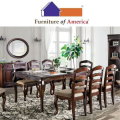 Great Value; Classic 7PC Dining Set Rich Cherry Finish with Scrolling Tab Ladder Back Chairs