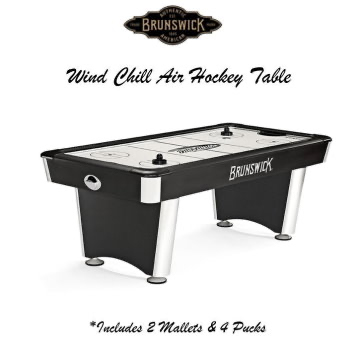 Brunswick V-Force Air Hockey Table With Two Mallets and Four Pucks