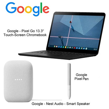 Google Pixelbook 13.3" 8GB IntelCore i5 Touchscreen Chromebook w/PixelPen & Nest Audio Smart Speaker
