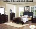Clean Contemporary Design Espresso Bedroom Pkg Offering Your Choice Of Drawer Chest Or 2-Nightstands