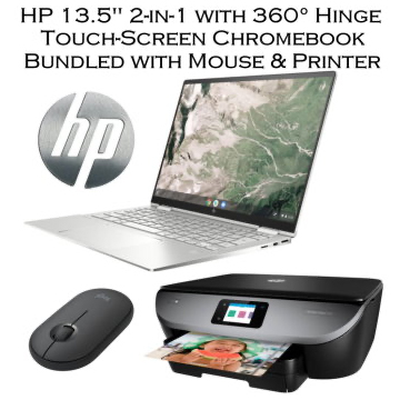 HP 13.5" 2-in-1 x 360� Touch-Screen Chromebook W/Intel Core i5, 8GB Memory, Wireless Mouse & Printer