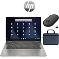 HP 2-in-1 14" Touch-Screen Chromebook Bundled With Wireless Mouse & Carry Zip Briefcase