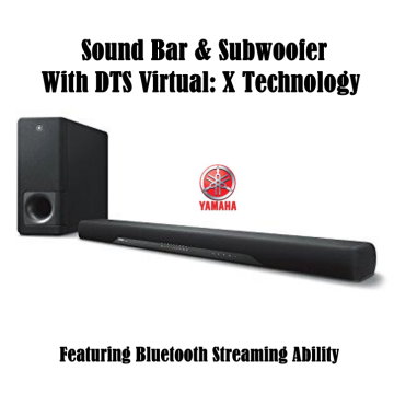 Yamaha Sound Bar Featuring DTS Virtual X Sound & Bluetooth Technology
