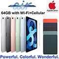 Apple 64GB iPad Air with WiFi + Cellular (4th Gen) Bundled W/Apple Pencil, Smart Folio & AppleCare+