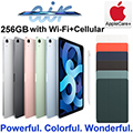 Apple 256GB iPad Air with WiFi + Cellular (4th Gen) Bundled W/Apple Pencil, Smart Folio & AppleCare+