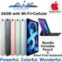 Apple 64GB iPad Air W/WiFi + Cellular (4th Gen) Bundled W/Pencil, Smart Keyboard Folio & AppleCare+
