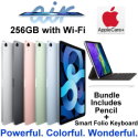 Apple 256GB iPad Air with WiFi (4th Gen) Bundled W/Apple Pencil, Smart Folio Keyboard & AppleCare+