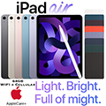 Apple 64GB iPad Air with WiFi + Cellular (Latest Model) Bundled W/Pencil, Smart Folio & AppleCare+