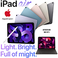 Apple 256GB iPad Air with WiFi (Latest Model) Bundled W/Pencil, Smart Keyboard Folio & AppleCare+