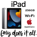 Apple 256GB iPad With WiFi (Latest Model) & AppleCare+ Protection Plan