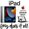 Apple 256GB iPad With WiFi (Latest Model) Bundled With Pencil, Keyboard & AppleCare+ Protection Plan