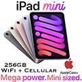 Apple 256GB iPad Mini With WiFi + Cellular (Latest Model) & AppleCare+ Protection Plan