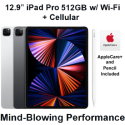 Apple 12.9" iPad Pro (Latest Model) 512GB with Wi-Fi + Cellular Bundled with Pencil & AppleCare+