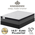 Kingsdown Anniversary Platinum 14.5" Euro Pillowtop Innerspring Twin Mattress + Foundation