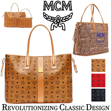 MCM Reversible Liz Visetos Large Shopper with Pouch
