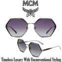 MCM Collection 500S Geometric Enameled Metal Women�s Sunglasses - Available in Grey / Dark Ruthenium