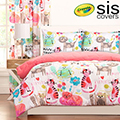 Purrty Cat Crayola Reversible Collection 3-Piece Full Bedding Set
