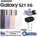 Samsung 128GB GalaxyS21 5G*UNLOCKED*Bundled w/Galaxy Buds Pro, Fast Charger & 2-Yr Protection Plan
