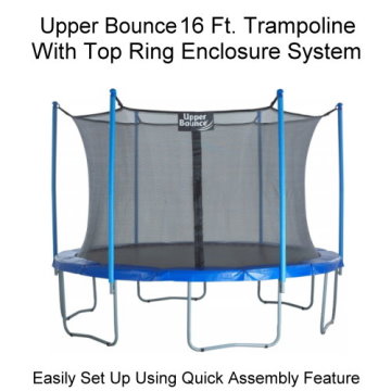 Upper Bounce 16 FT. Trampoline & Enclosure Set Equipped with the New Easy Assemble Feature