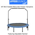 Upper Bounce 48" Mini Foldable Rebounder Fitness Trampoline with Adjustable Handrail