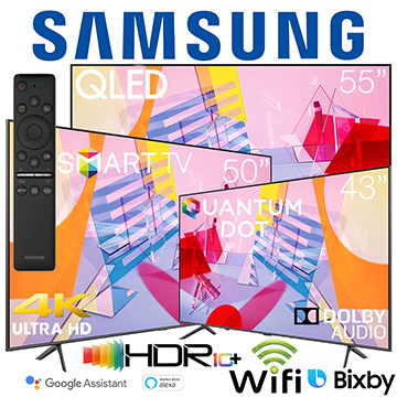 Samsung 3-4K Ultra HD HDR QLED Smart TV Bundle Package