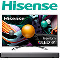 Hisense 55" 4K UHD ULED Android TV Bundle w/ Soundbar & Built-in Subwoofer