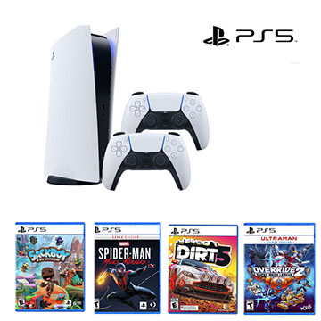 Playstation 5 Console Kids Bundle with Extra Controller & 4 Games